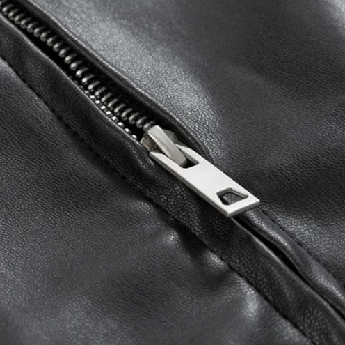 Men's Leather Bomber Jacket | Oversized Design | Casual Streetwear Outerwear for Everyday Use