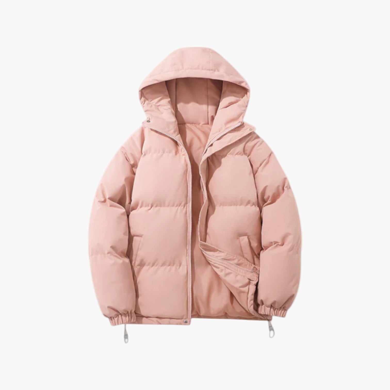 Men's Lightweight Quilted Hooded Puffer Jacket - Insulated Casual Outerwear for Cold Weather