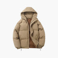 Men's Lightweight Quilted Hooded Puffer Jacket - Insulated Casual Outerwear for Cold Weather