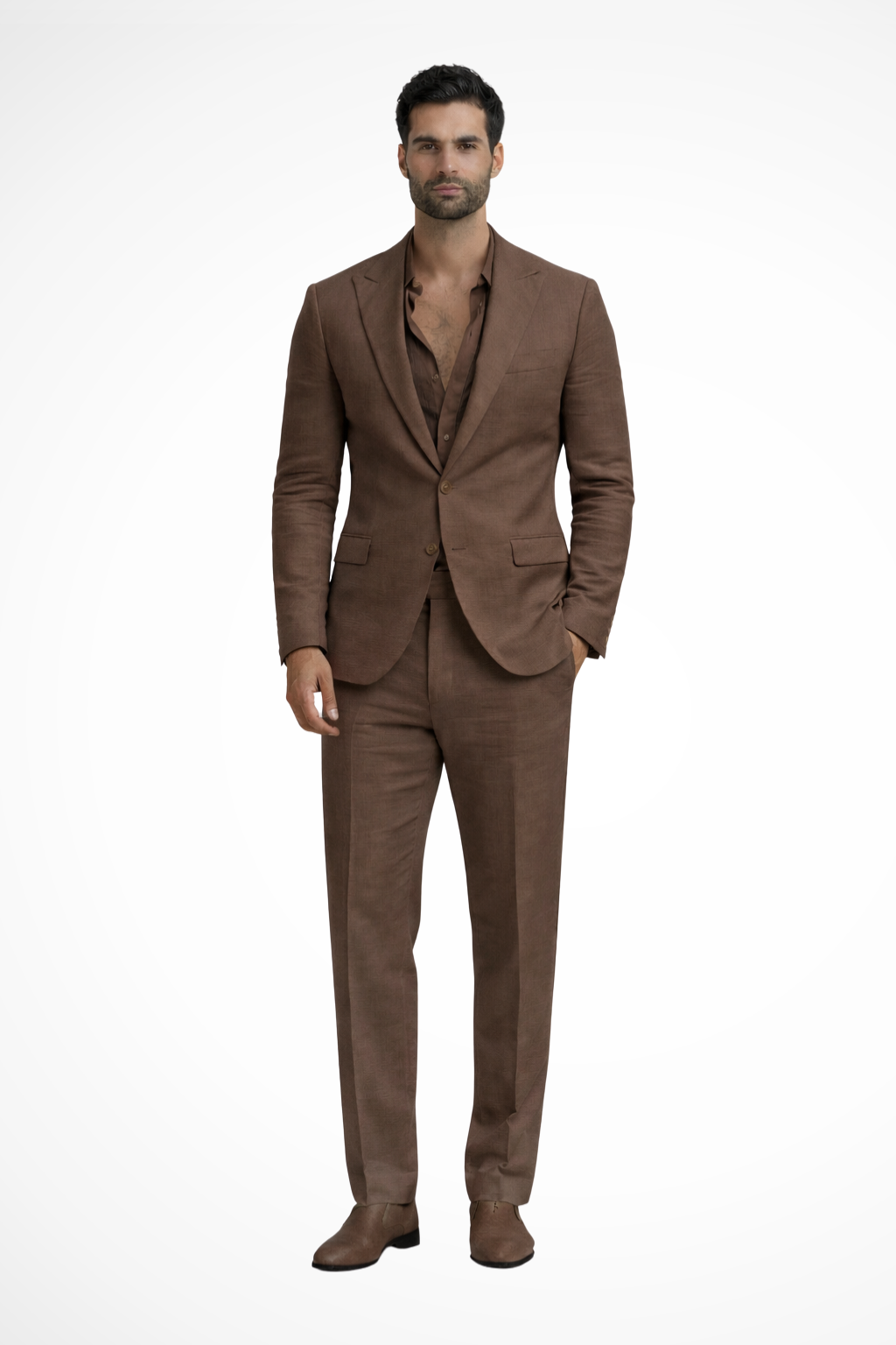 Men's Relaxed Fit Linen Suit for Summer Weddings - Comfortable Wedding Guest Attire