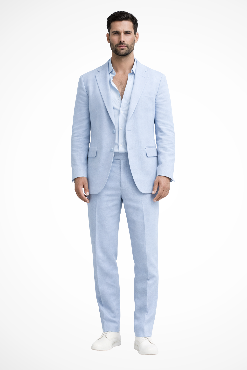 Men's Relaxed Fit Linen Suit for Summer Weddings - Comfortable Wedding Guest Attire