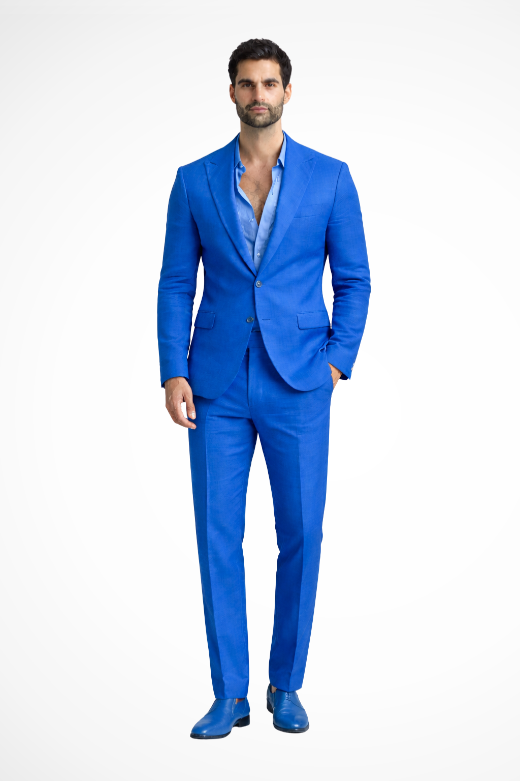 Men's Relaxed Fit Linen Suit for Summer Weddings - Comfortable Wedding Guest Attire