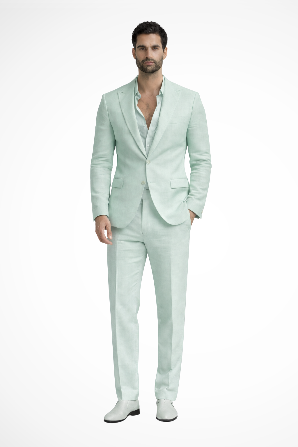 Men's Relaxed Fit Linen Suit for Summer Weddings - Comfortable Wedding Guest Attire