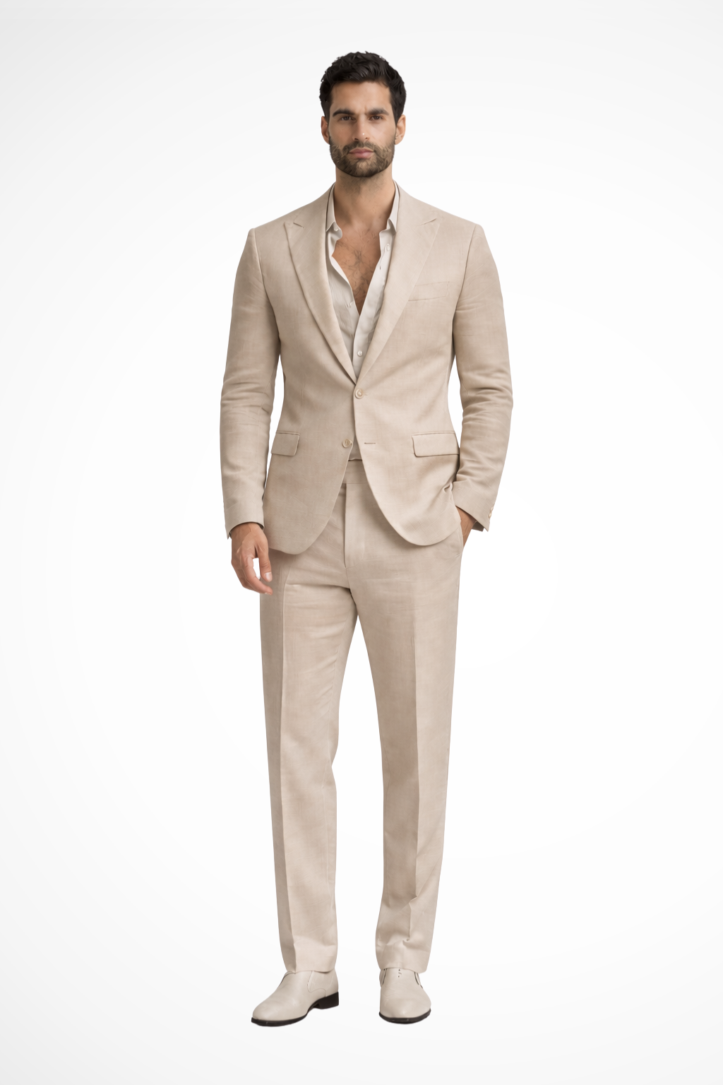 Men's Relaxed Fit Linen Suit for Summer Weddings - Comfortable Wedding Guest Attire