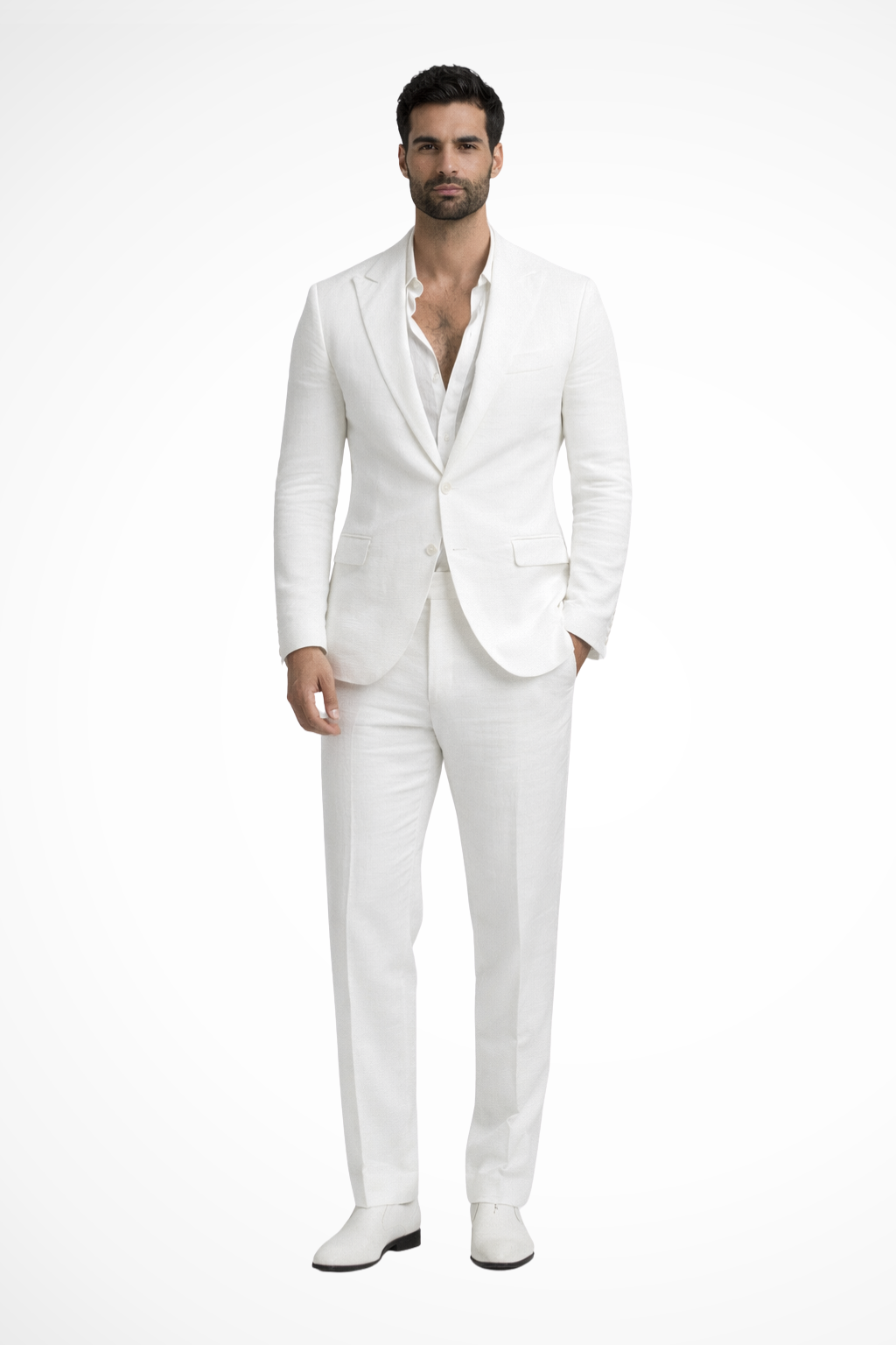Men's Relaxed Fit Linen Suit for Summer Weddings - Comfortable Wedding Guest Attire