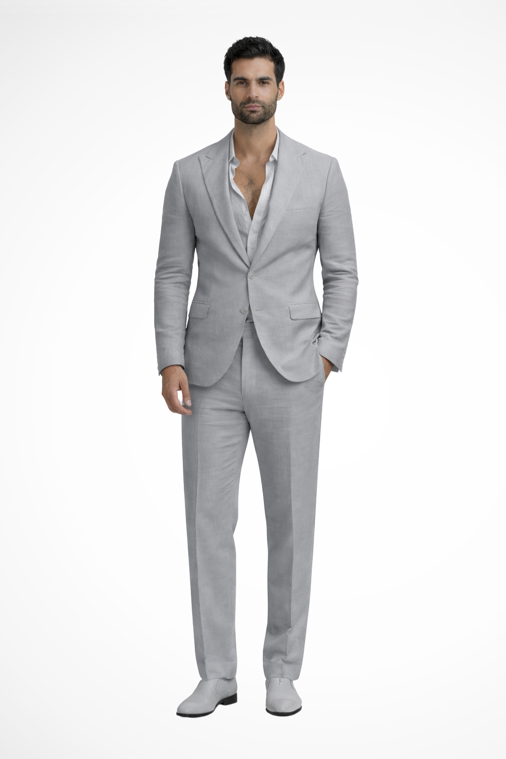 Men's Relaxed Fit Linen Suit for Summer Weddings - Comfortable Wedding Guest Attire