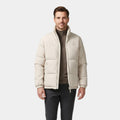 Men's Reversible Puffer Jacket - Sherpa Fleece & Padded Design for Cold Weather Outdoor Wear