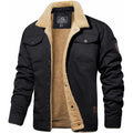Men's Sherpa-Lined Winter Jacket | Warm Cozy Outerwear for Cold Weather | Insulated Casual Style