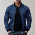 Men's Slim Fit Lightweight Zip-Up Bomber Jacket with Pockets - Casual Everyday Wear
