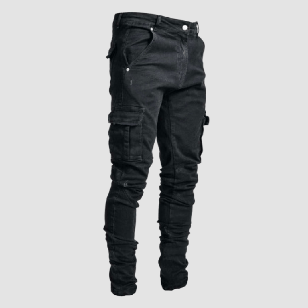 Men's Stretch Cargo Jeans | Comfortable Denim | Versatile Casual Wear