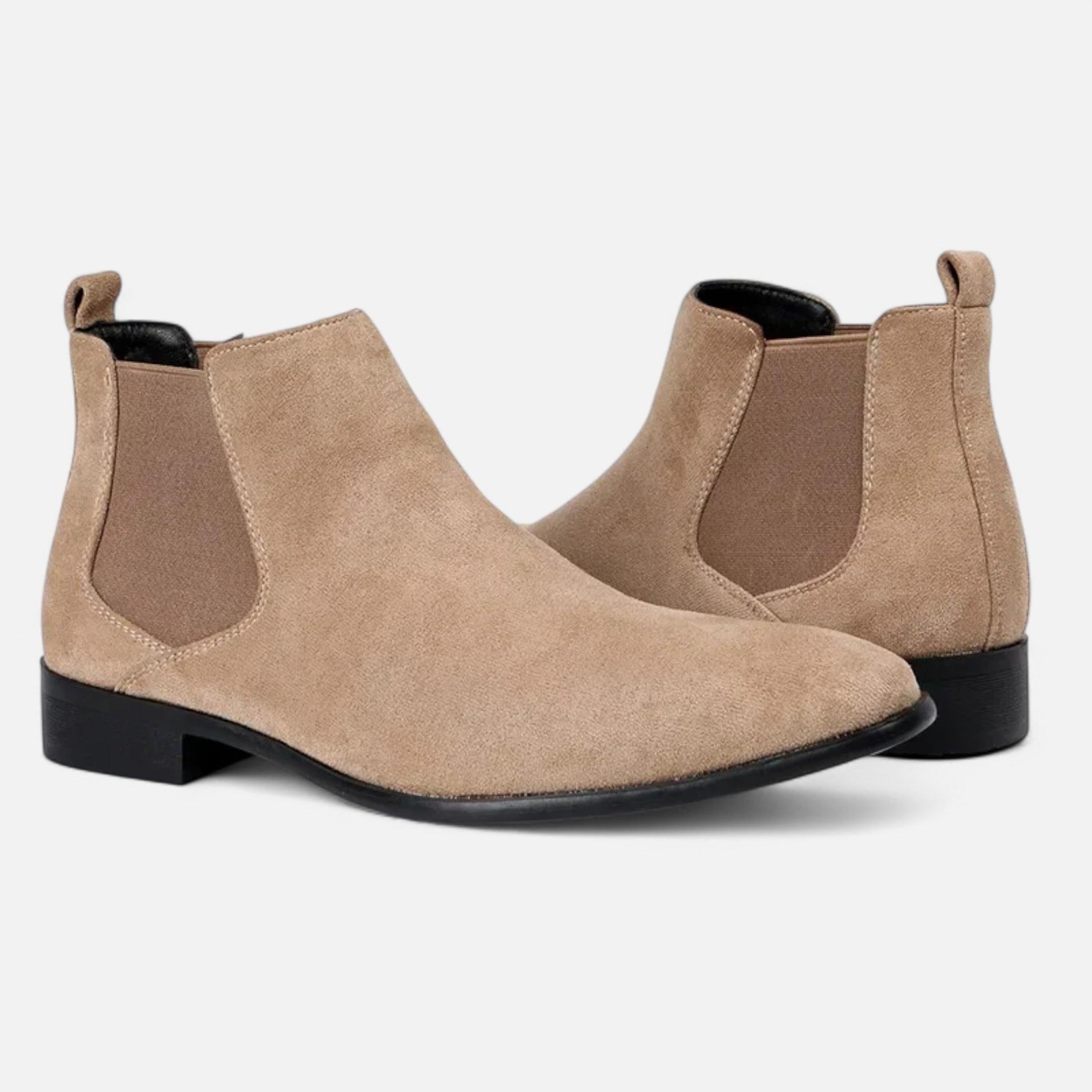 Men's Suede Chelsea Boots | Square-Toe Design | Casual & Formal Versatile Footwear