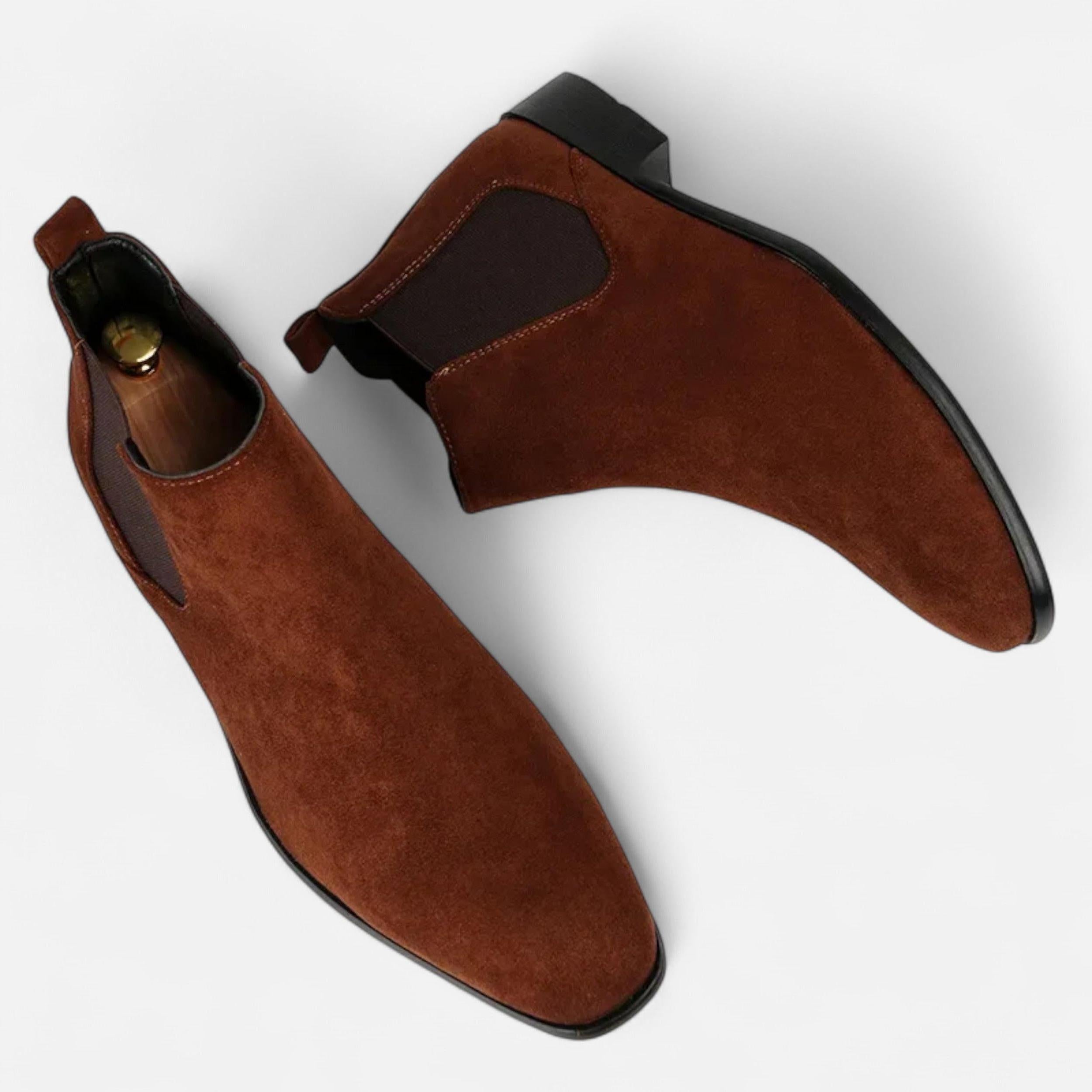 Men's Suede Chelsea Boots | Square-Toe Design | Casual & Formal Versatile Footwear