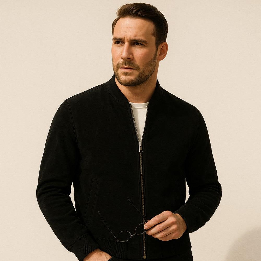 Men's Suede Jacket | Classic Old Money Style | Casual Outerwear for Men