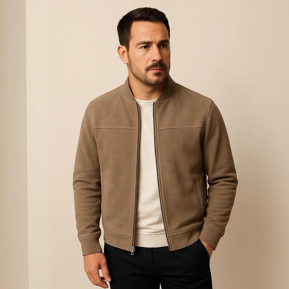 Men's Suede Jacket | Classic Old Money Style | Casual Outerwear for Men
