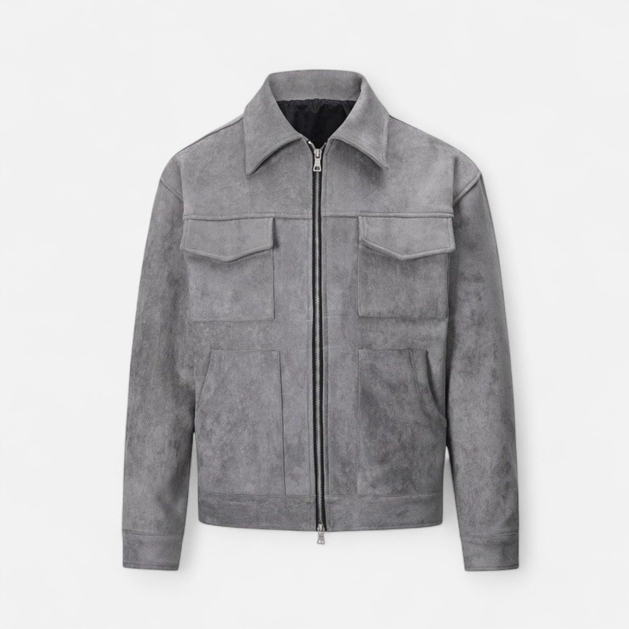Men's Suede Jacket | Soft Loose-Fit Casual Outerwear | Ideal for Everyday Wear