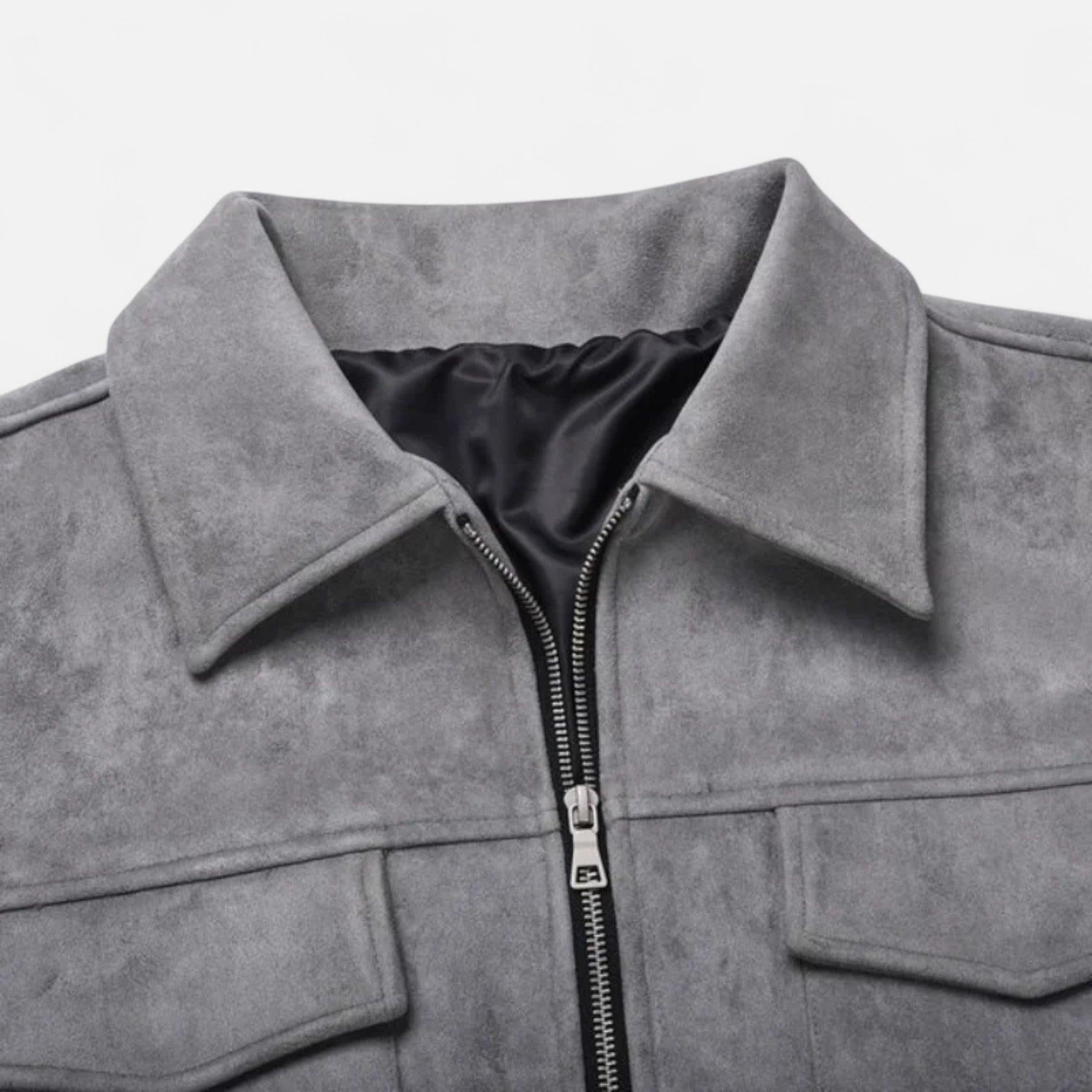 Men's Suede Jacket | Soft Loose-Fit Casual Outerwear | Ideal for Everyday Wear