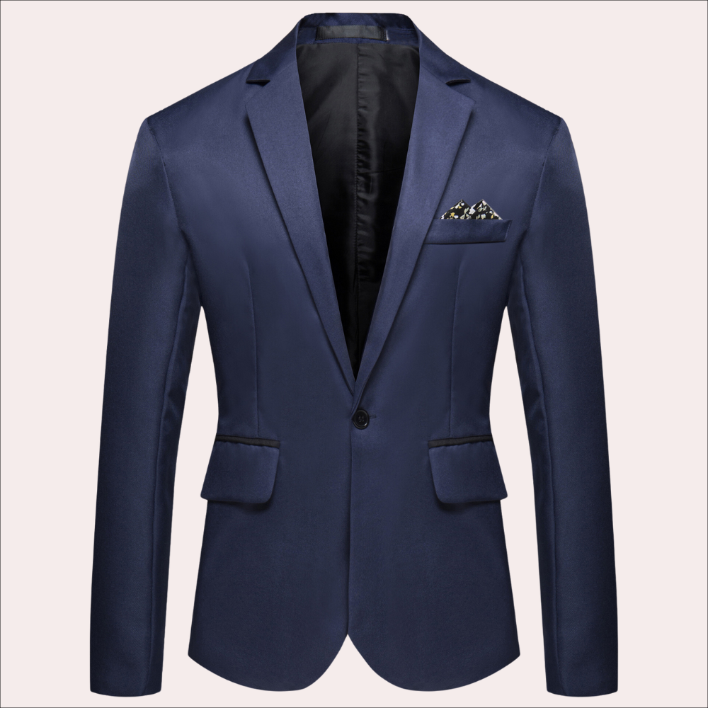 Men's Tailored Single Breasted Blazer - Lightweight Fabric, Classic Fit, Formal Suit Jacket for Business and Events