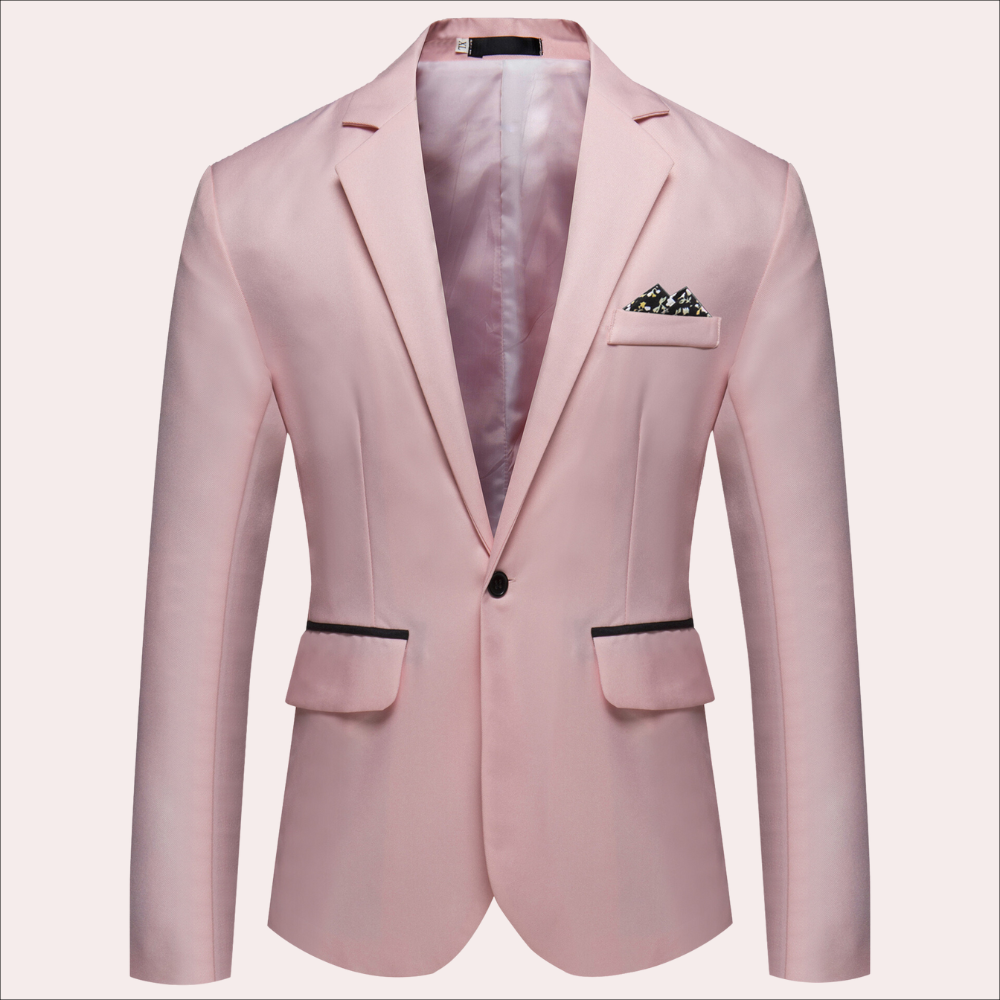 Men's Tailored Single Breasted Blazer - Lightweight Fabric, Classic Fit, Formal Suit Jacket for Business and Events