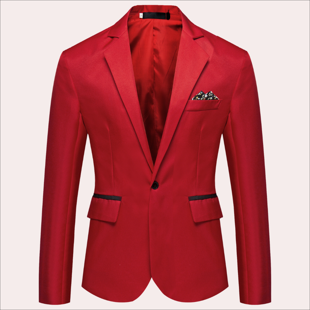 Men's Tailored Single Breasted Blazer - Lightweight Fabric, Classic Fit, Formal Suit Jacket for Business and Events