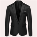 Men's Tailored Single Breasted Blazer - Lightweight Fabric, Classic Fit, Formal Suit Jacket for Business and Events