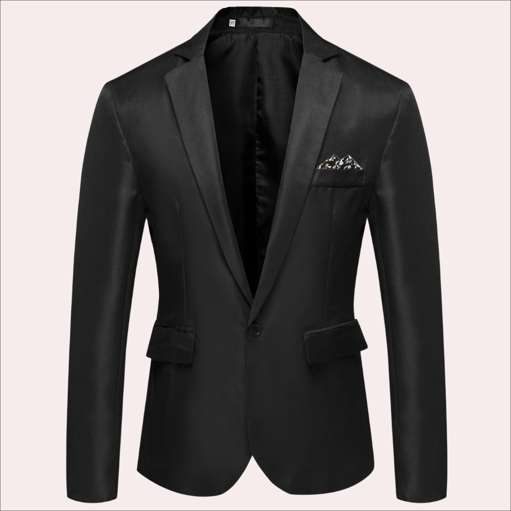 Men's Tailored Single Breasted Blazer - Lightweight Fabric, Classic Fit, Formal Suit Jacket for Business and Events