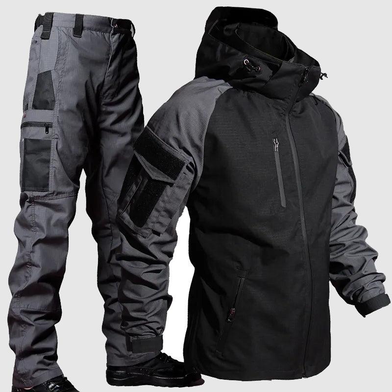 Men's Waterproof Durable Outdoor Set - Heavy-Duty Rain Gear for All-Weather Use