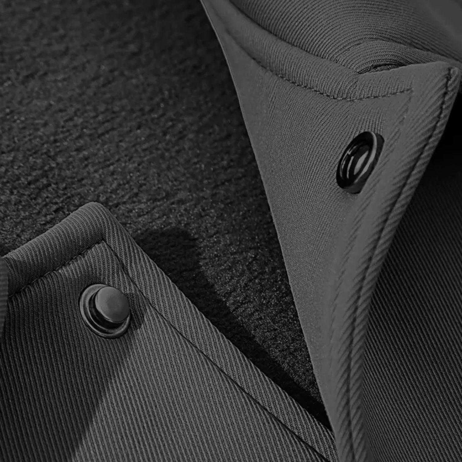 Men's Waterproof Twill Harrington Jacket with Fleece Lining for Casual and Outdoor Use