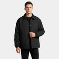 Men's Waterproof Twill Harrington Jacket with Fleece Lining for Casual and Outdoor Use