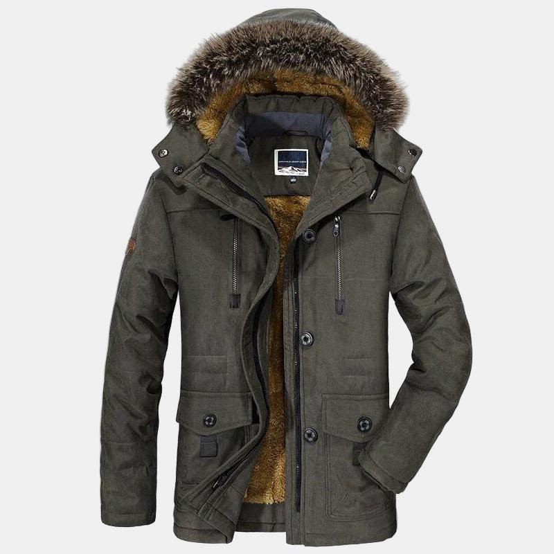 Men's Winter Parka with Fur Collar | Insulated, Waterproof, Outdoor Jacket