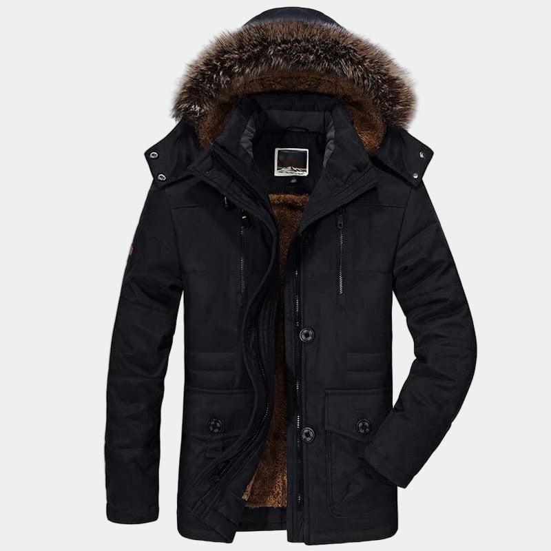 Men's Winter Parka with Fur Collar | Insulated, Waterproof, Outdoor Jacket