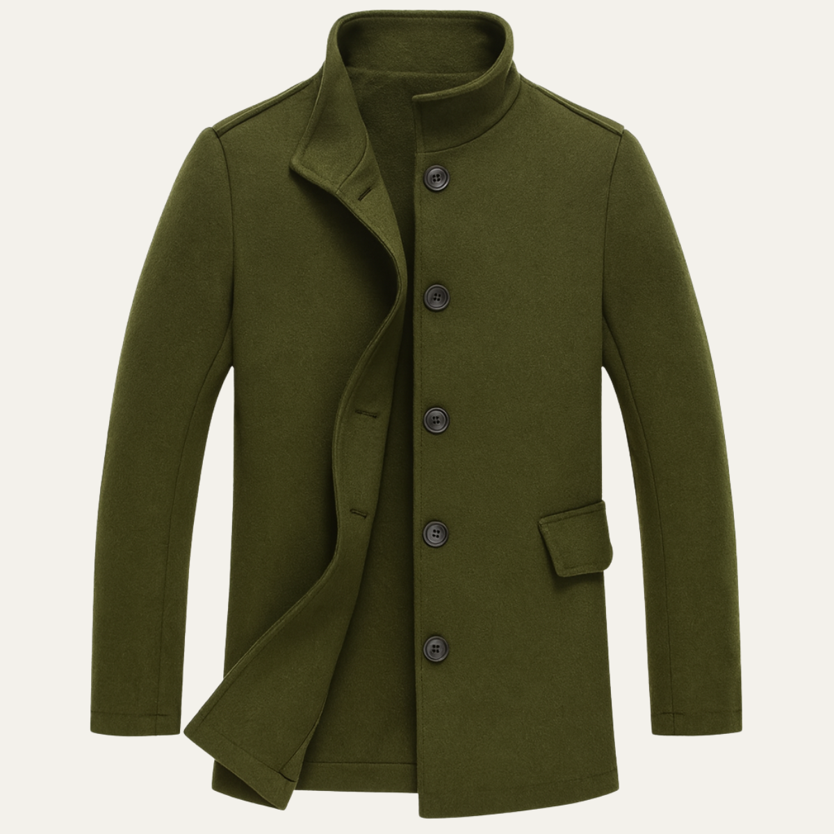 Men's Wool Tailored Overcoat | Classic Design for Formal and Casual Wear