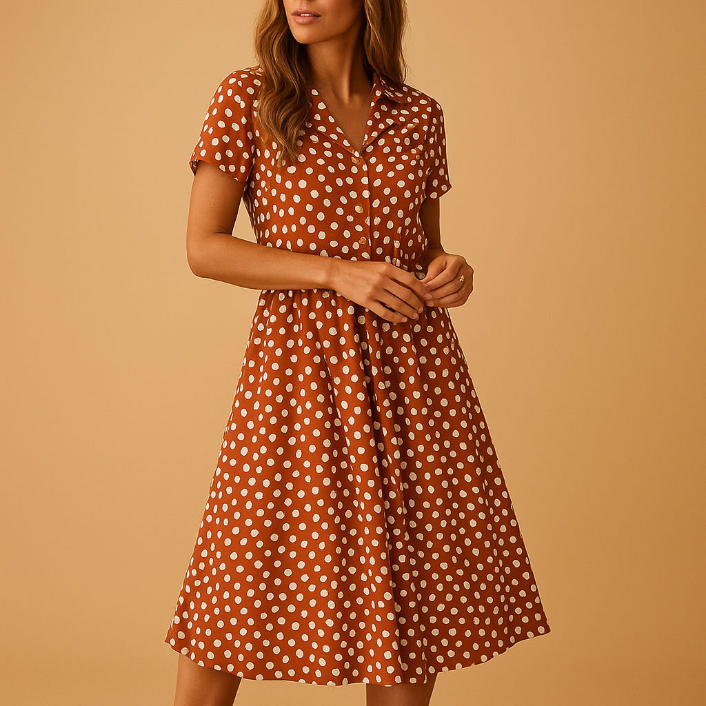 Floral Print Midi Summer Dress in Lightweight Fabric for Casual Wear