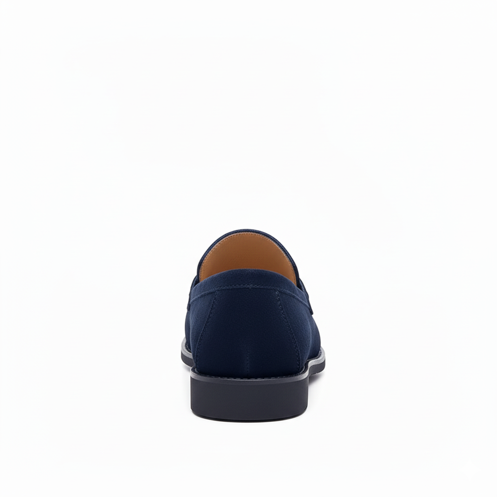 Navy Blue Suede Loafers for Men | Casual Slip-On Shoes | Comfortable Everyday Footwear