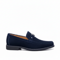 Navy Blue Suede Loafers for Men | Casual Slip-On Shoes | Comfortable Everyday Footwear