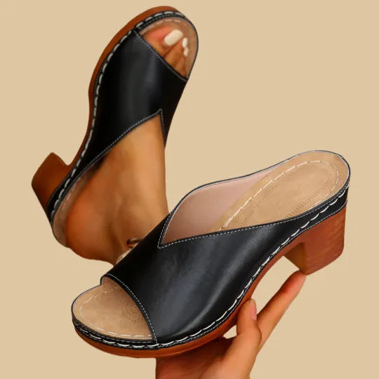 Orthopaedic High Heel Sandals | Chunky Design | Comfortable Women's Footwear for Everyday Wear