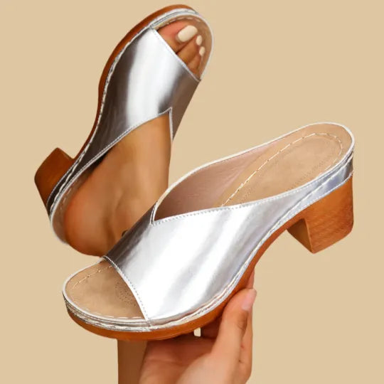 Orthopaedic High Heel Sandals | Chunky Design | Comfortable Women's Footwear for Everyday Wear