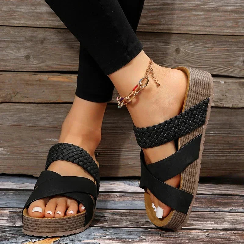 Orthopaedic Platform Sandals for Comfort and Support - Stylish Everyday Footwear for Women