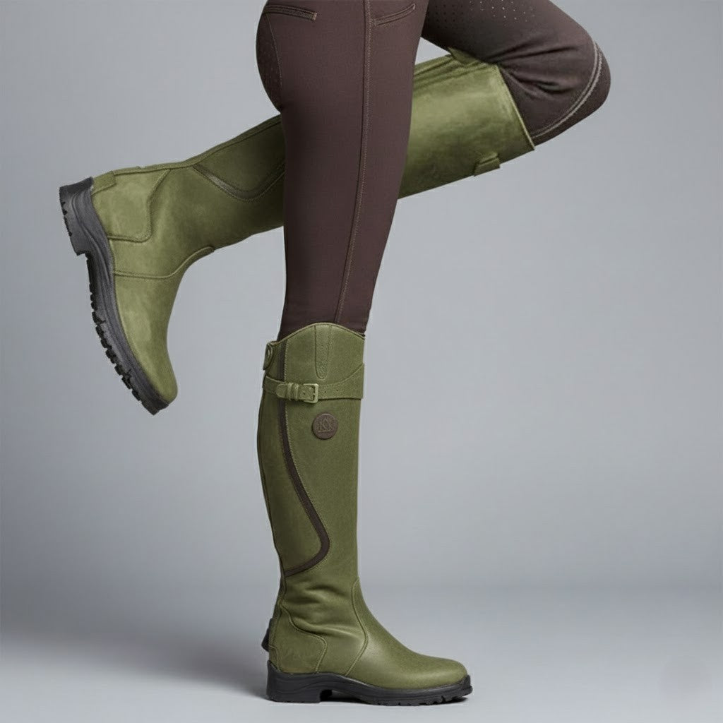 Leather Orthopaedic Riding Boots - Comfortable and Durable Design for Outdoor Equestrian Use