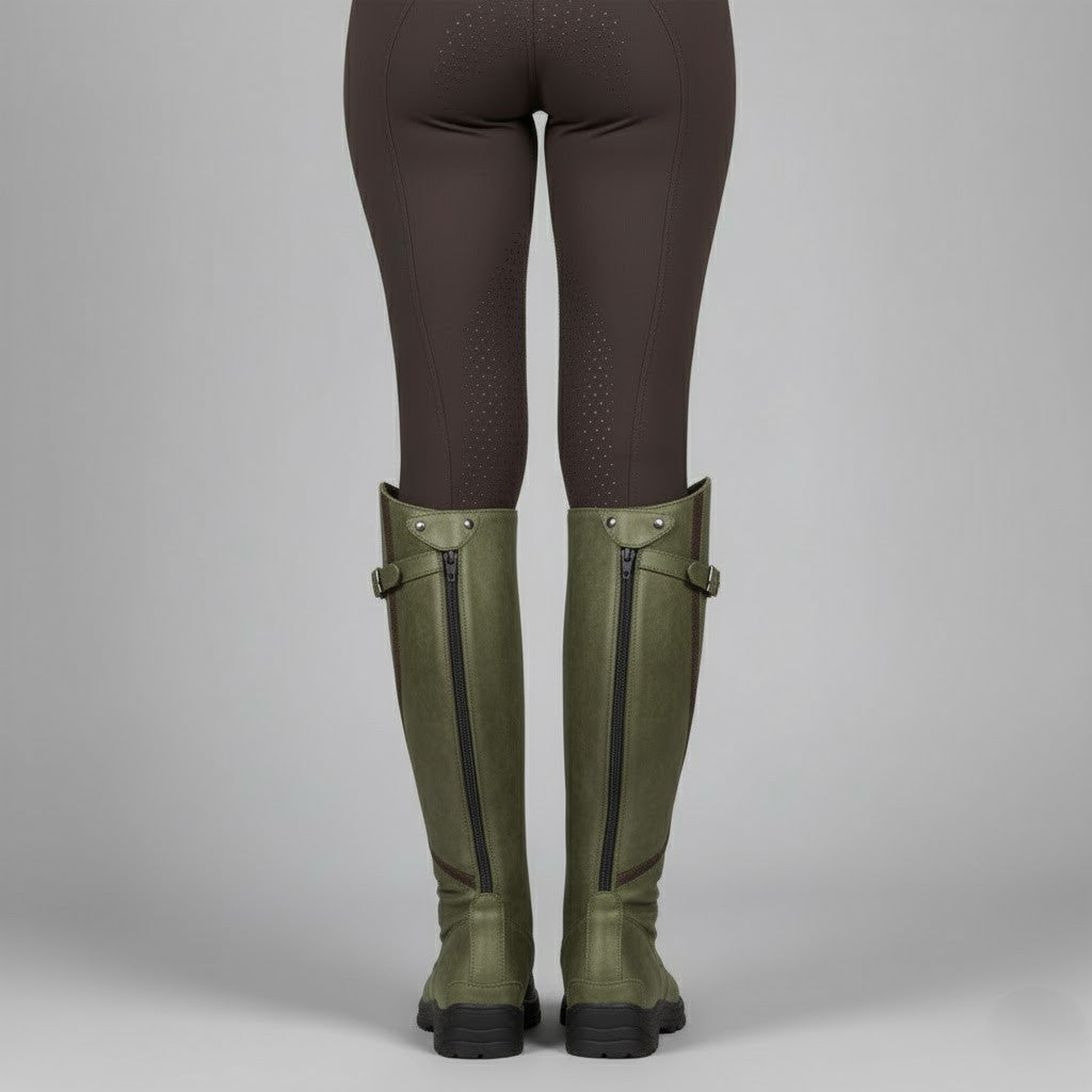 Leather Orthopaedic Riding Boots - Comfortable and Durable Design for Outdoor Equestrian Use