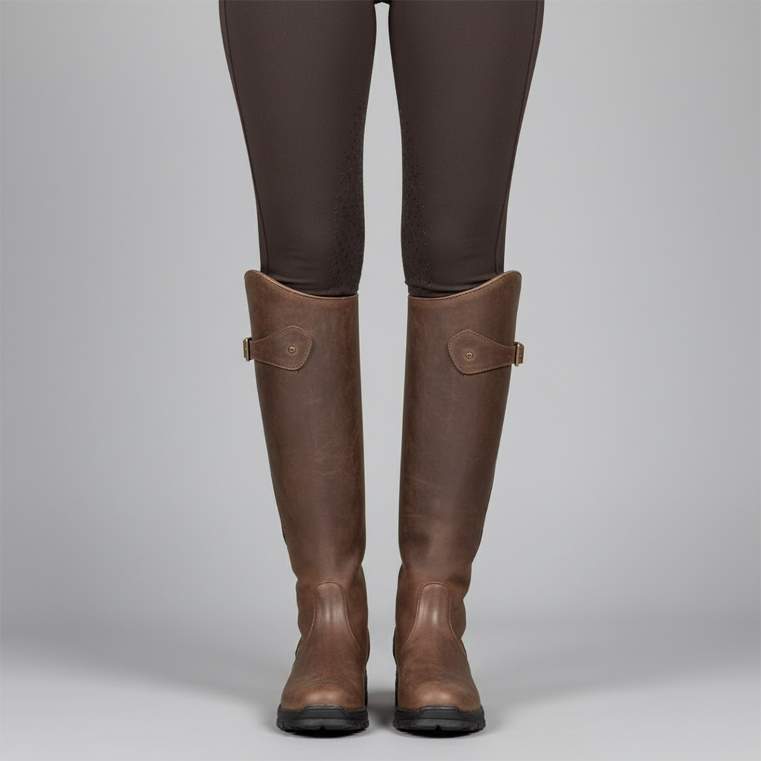 Leather Orthopaedic Riding Boots - Comfortable and Durable Design for Outdoor Equestrian Use