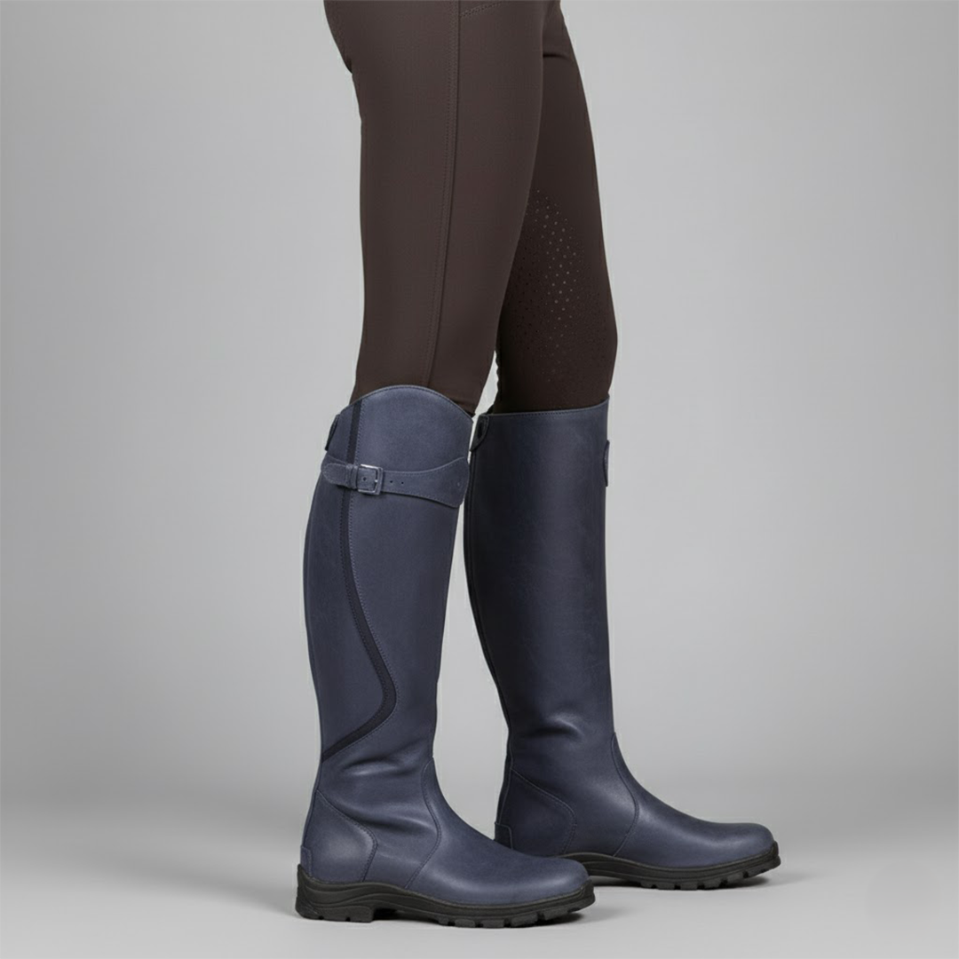 Leather Orthopaedic Riding Boots - Comfortable and Durable Design for Outdoor Equestrian Use