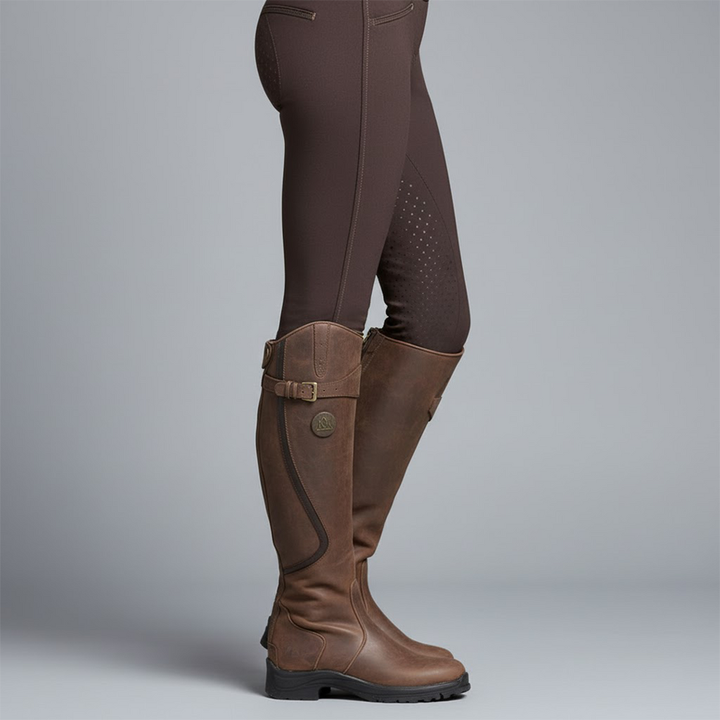 Leather Orthopaedic Riding Boots - Comfortable and Durable Design for Outdoor Equestrian Use