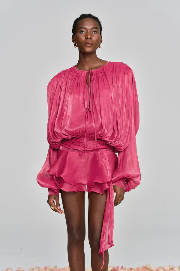 Ruffle Mini Dress in Lightweight Fabric - Casual Summer Dress for Women - Ideal for Parties and Outings