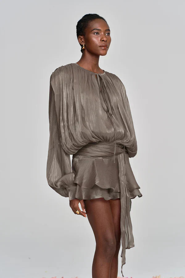 Ruffle Mini Dress in Lightweight Fabric - Casual Summer Dress for Women - Ideal for Parties and Outings