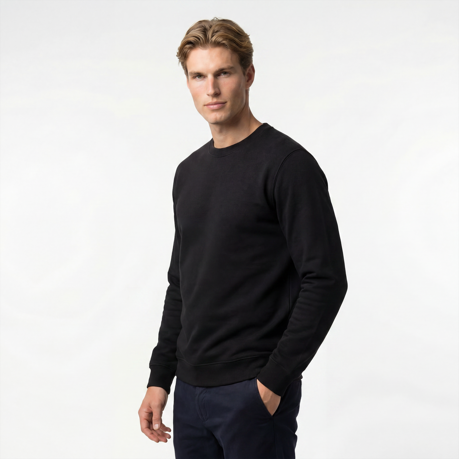 Men's Crew Neck Sweatshirt | Soft Cotton Blend | Casual Style | Everyday Comfort Wear