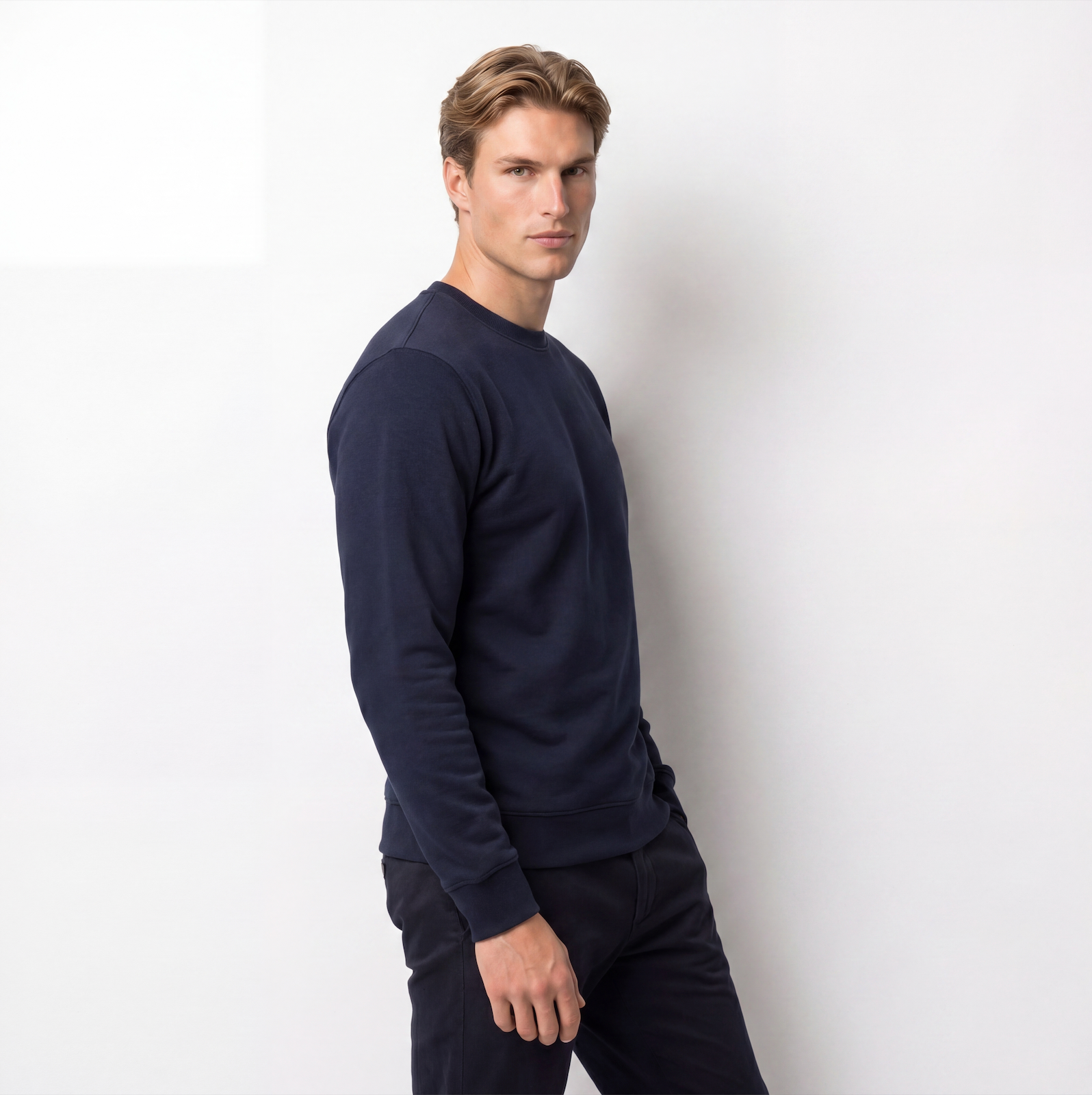 Men's Crew Neck Sweatshirt | Soft Cotton Blend | Casual Style | Everyday Comfort Wear