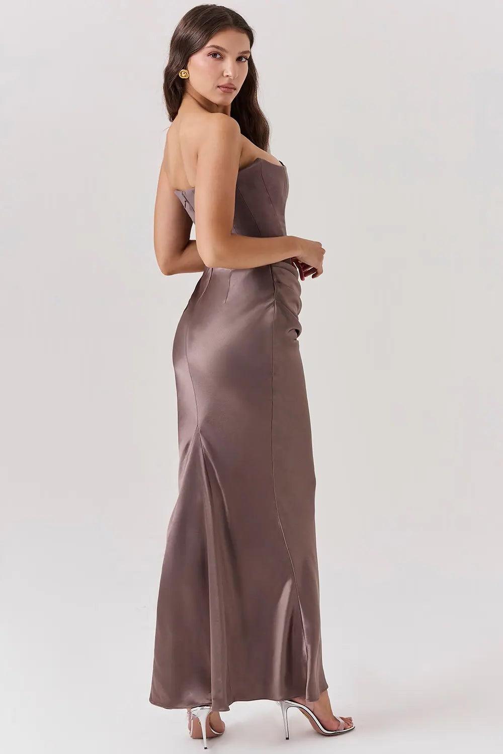 Strapless Corset Dress for Women | Elegant Evening Wear | Available in Multiple Sizes