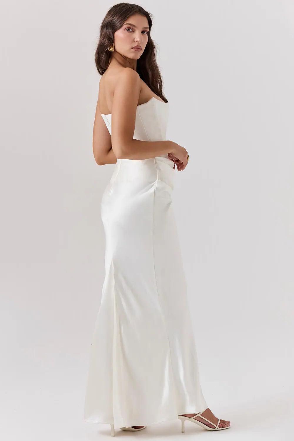 Strapless Corset Dress for Women | Elegant Evening Wear | Available in Multiple Sizes