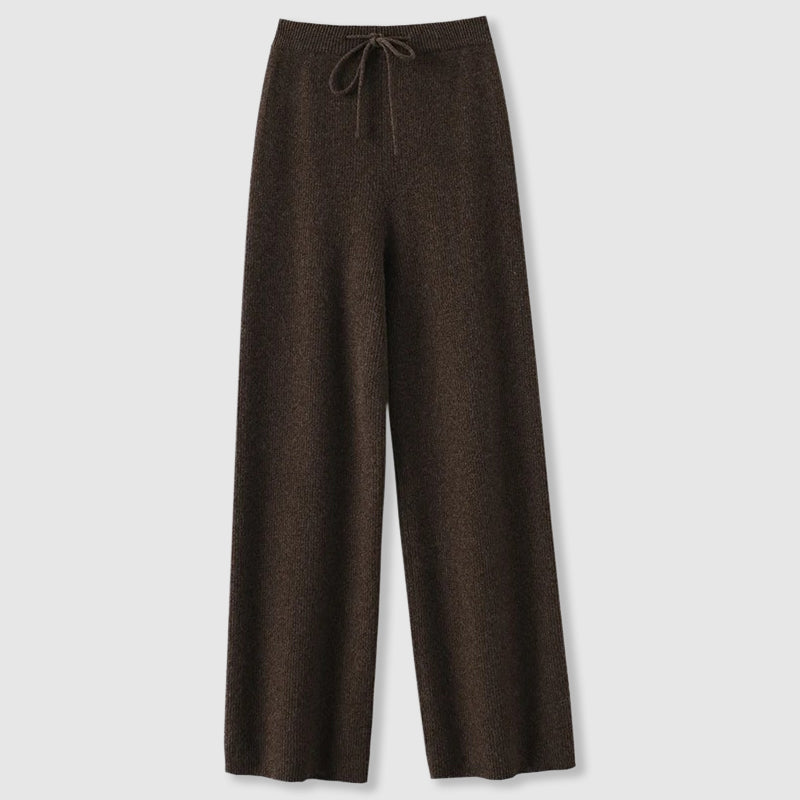 Wide Leg Knit Pants for Women | Cozy Winter Fabric | Casual Cold Weather Wear