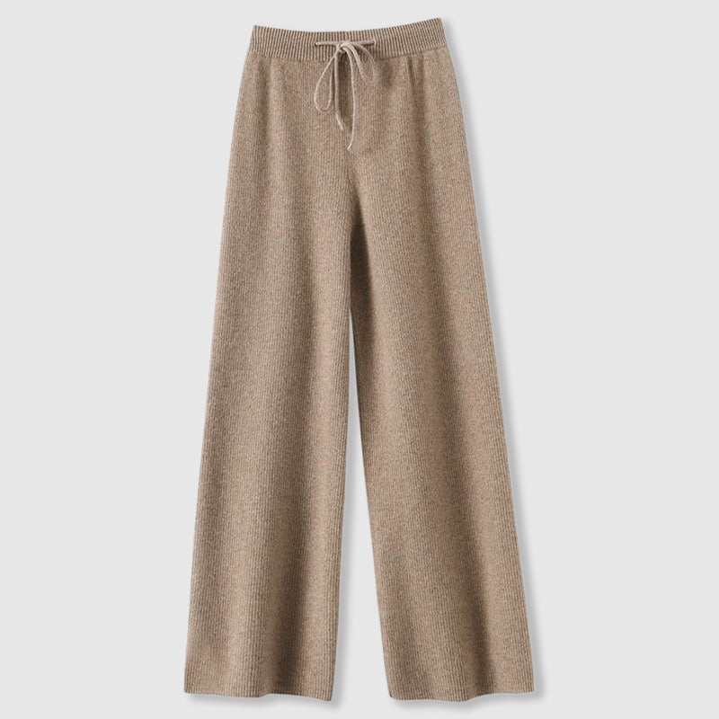 Wide Leg Knit Pants for Women | Cozy Winter Fabric | Casual Cold Weather Wear